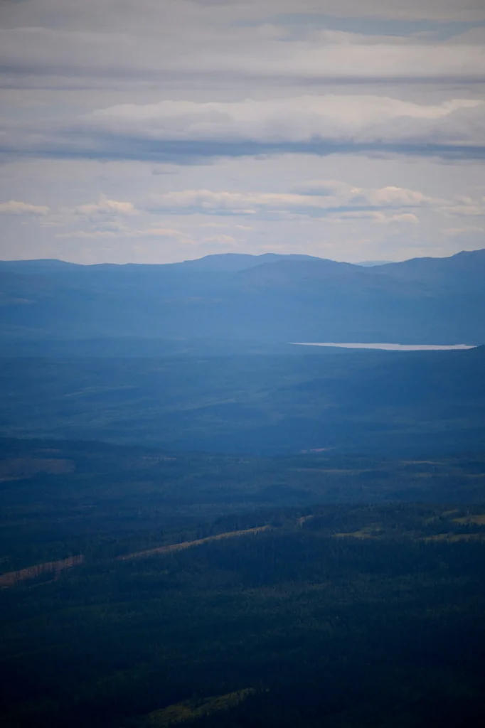 Overlooking the view of grasslands and mountains in Are, Sweden.